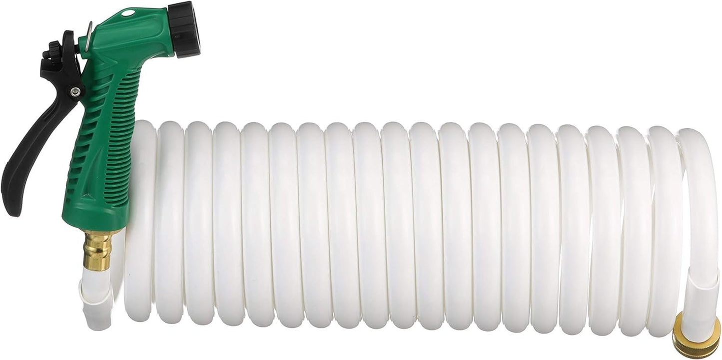 Seachoice- coil hose with sprayer 1/2X25'