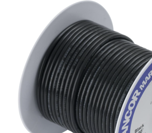 Ancor 639-108010 - Marine Grade Tinned Copper Primary Wire 10 Ga. Black