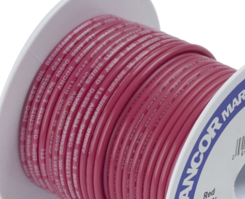Ancor 639-108810 - Marine Grade Tinned Copper Primary Wire 10 Ga. Red per foot