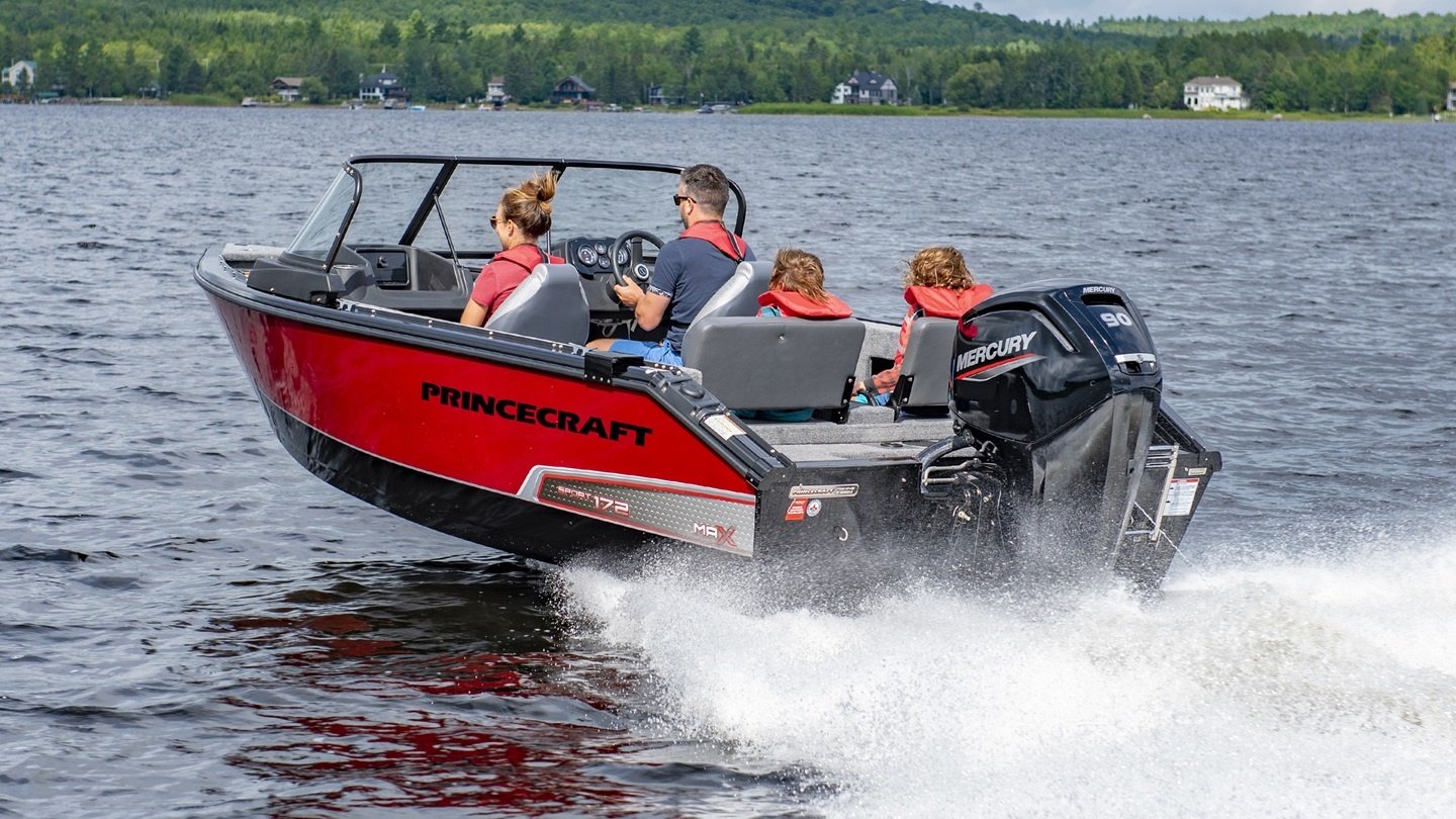 2022 Princecraft Sport 172 Max in Black and Red