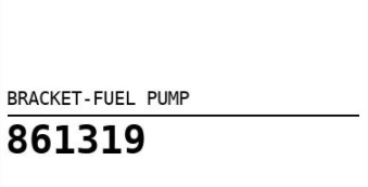 Quicksilver 861319 - Fuel Pump Bracket